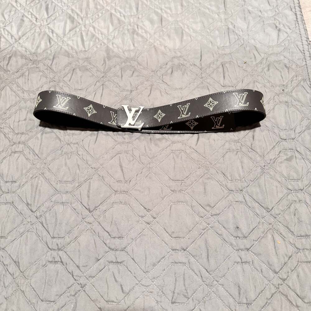 Louis Vuitton LV Initiales Monogram Eclipse Canvas Reversible Belt